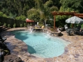 Swimming Pool with Sheer Descent and Pergola