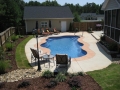 Freeform Swimming Pool with Pool Houses