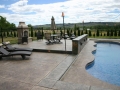 Freeform Swimming Pool with Scupper and Fireplace