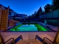 Swimming Pool with Slide and Pool Led Lights