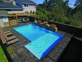 Geometric Pool with Sheer Descent and Pergola