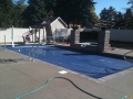 Inground Swimming Pool with Cover and Volleyball Net