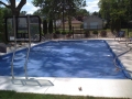 Inground Swimming Pool with Cover and Basketball Hoops