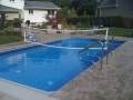 Inground Swimming Pool with Cover and Volleyball Net